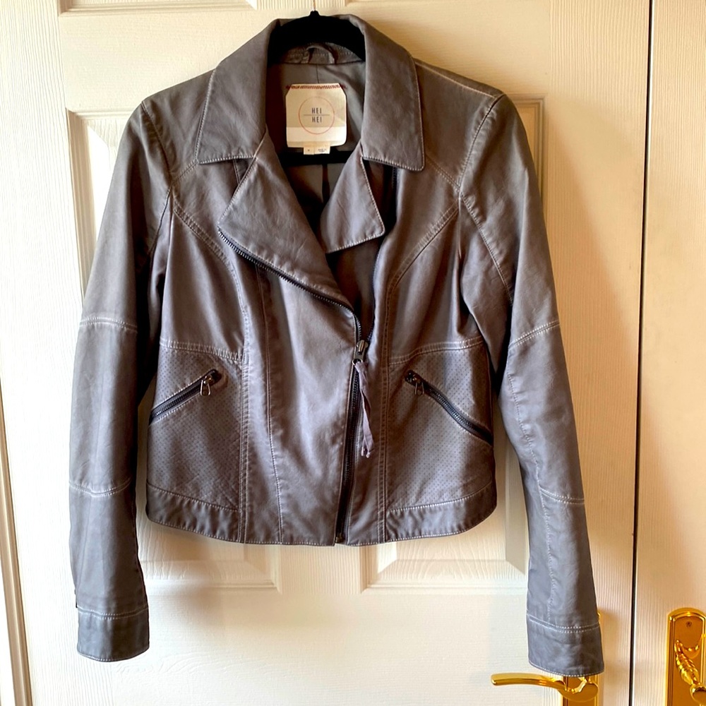 Anthroplogie faux leather jacket